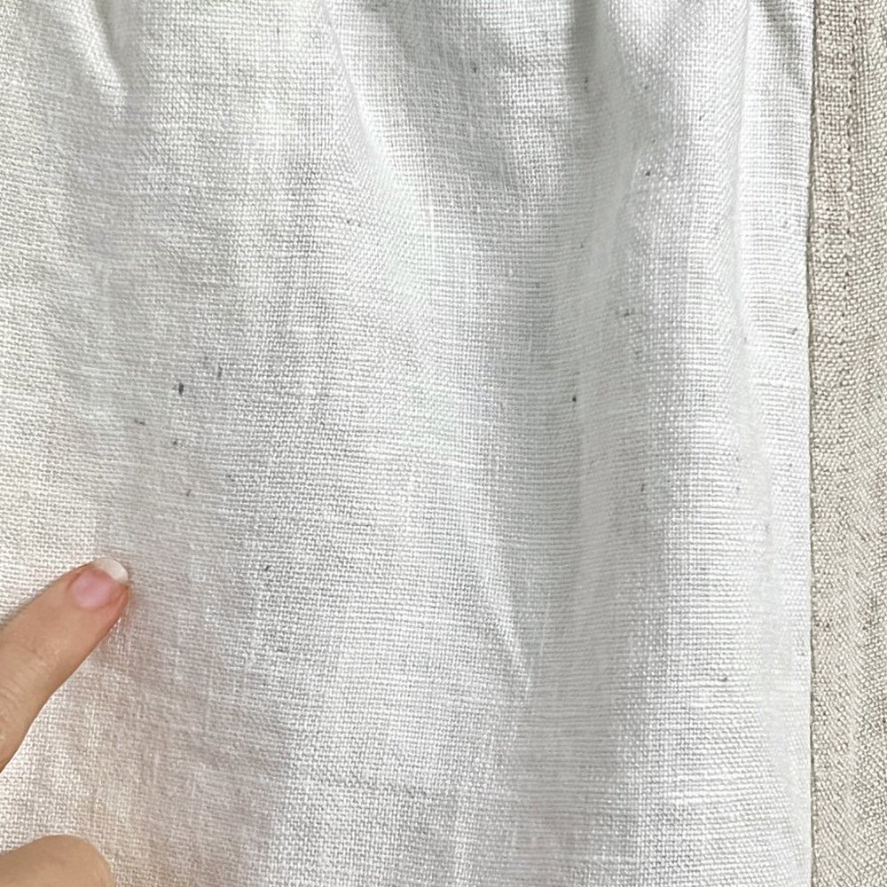100% linen wide-leg/high-rise/elastic waist pants - Picture 9 of 16